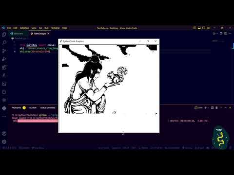 Draw Shree Ram Ji Using Python Vs Code Shorts Python
