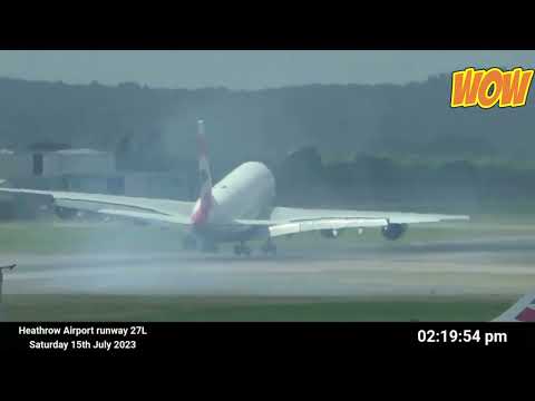 The A380 had to execute a go-around after a botched landing caused by crosswinds.