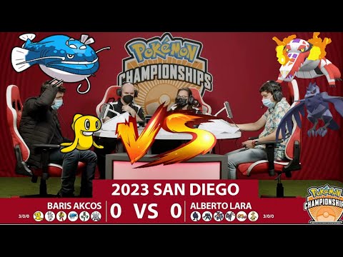Pokémon VGC Baris Akcos vs Alberto Lara 2023 San Diego Regional Championship VG Day 1 Swiss R4-2