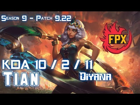 FPX Tian QIYANA vs ELISE Jungle - Patch 9.22 EUW Ranked