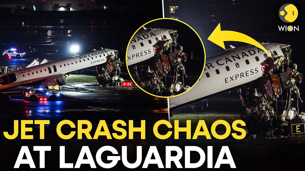 Air Canada Jet Collides Into Fire Truck At NYC’s LaGuardia Airport | WION Originals