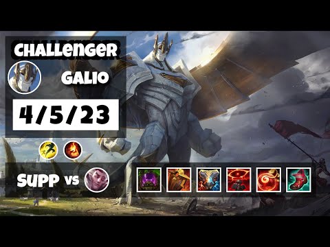 Galio Challenger Gameplay S11 Replay 11.6 Support (4/5/23) - KOREAN