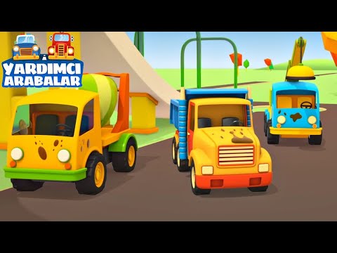 Çizgi film - Yardımcı arabalar oto yıkamada! Çocuklar için araba oyunları