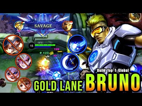 BRUNO BEST BUILD AND EMBLEM -MLBB| BEST BUILD 2023 |TOP GLOBAL  BRUNO GAMEPLAY  MOBILE LEGENDS🔥🔥🔥