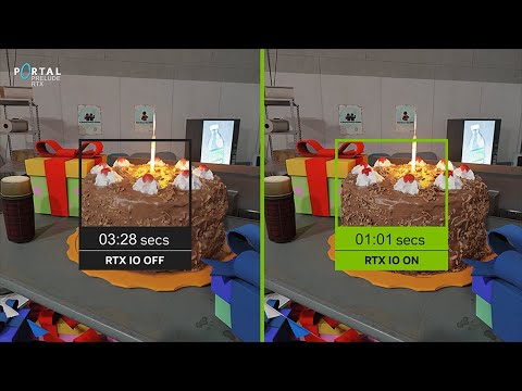 Portal: Prelude RTX | RTX IO Off vs On Comparison ? Cake Scene