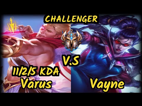 G2H XDSMILEY (VARUS) vs VAYNE - 11/2/5 KDA BOTTOM ADC CHALLENGER GAMEPLAY - EUW