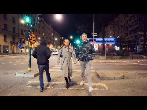 Night Walk in Stockholm, Sweden
