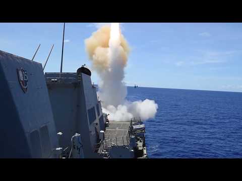 USS Mustin Fires SM-2 During MULTISAIL 18