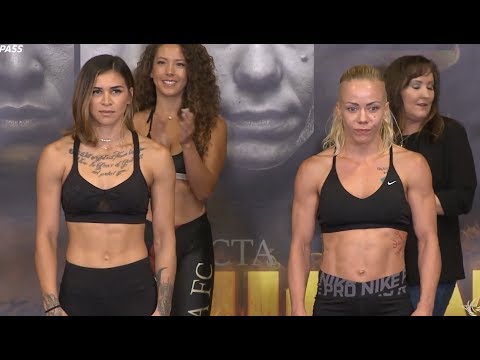 Kailin Curran vs. Sunna Davíðsdóttir - Weigh-in Face-Off - (Invicta Phoenix Rising Series 1) /r/WMMA