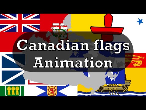 Canadian flags animation