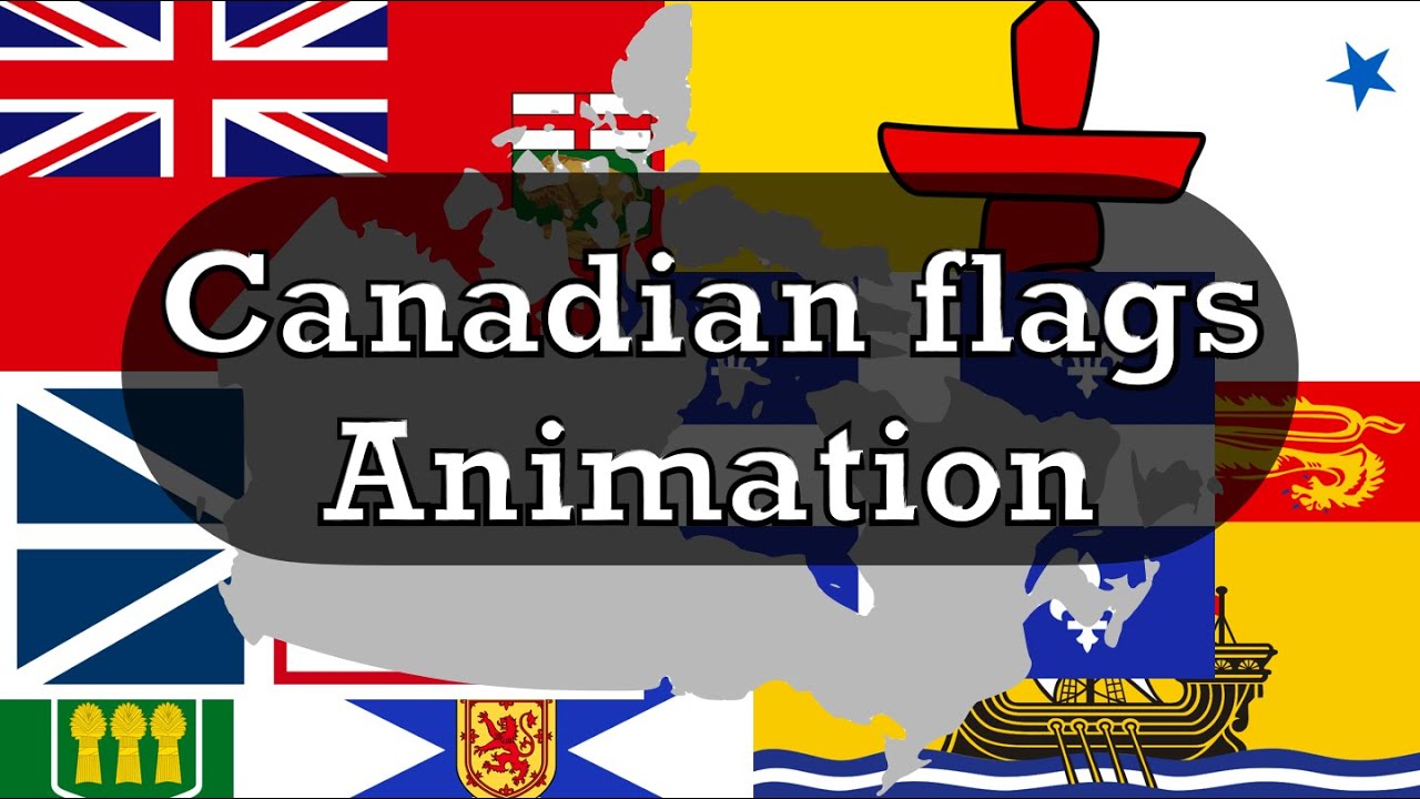 Canadian flags animation