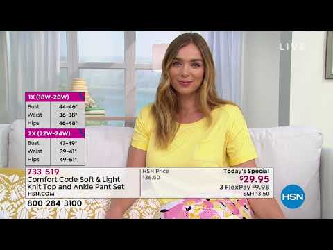 Comfort Code Soft   Light Knit Top and Ankle Pant Set