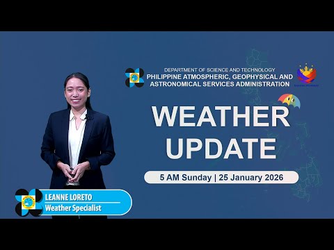 Public Weather Forecast issued at 5AM | January 25, 2026 - Sunday