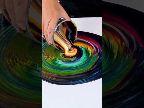 Gorgeous Colors in this Straight Pour! #shorts