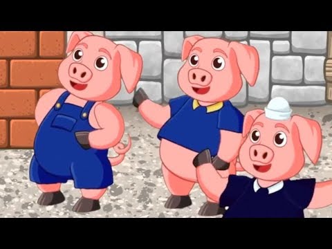 Os três porquinhos e o lobo  .  História Infantil .  Contos infantis