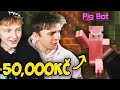 Keď Vyhraje Proti Minecraft BOTOVI, Vyhráva 50,000Kč