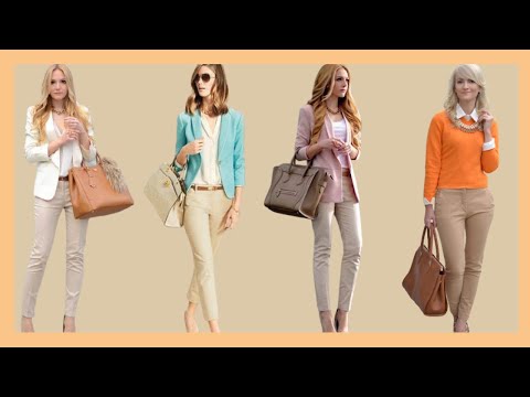 PANTALONES EN TENDENCIAS DE MODA 2020 2021 / LOOKS Y OUTFITS CON PANTALON DE COLOR BEIGE