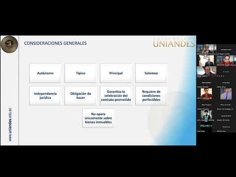 WEBINAR UNIANDES POSGRADOS - LA PROMESA DE LA COMPRAVENTA - DR. EDUARDO PALACIOS