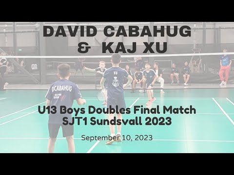David & Kaj's U13 Boys Doubles Final match - SJT1 Sundsvall 2023
