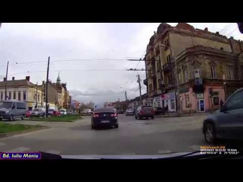 Driving in Timişoara: Calea Lipovei - Str. Budai Deleanu. Timelapse 2x