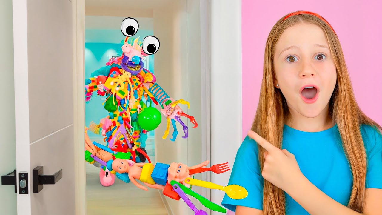 Nastya and Friends are learning how to clean up the house