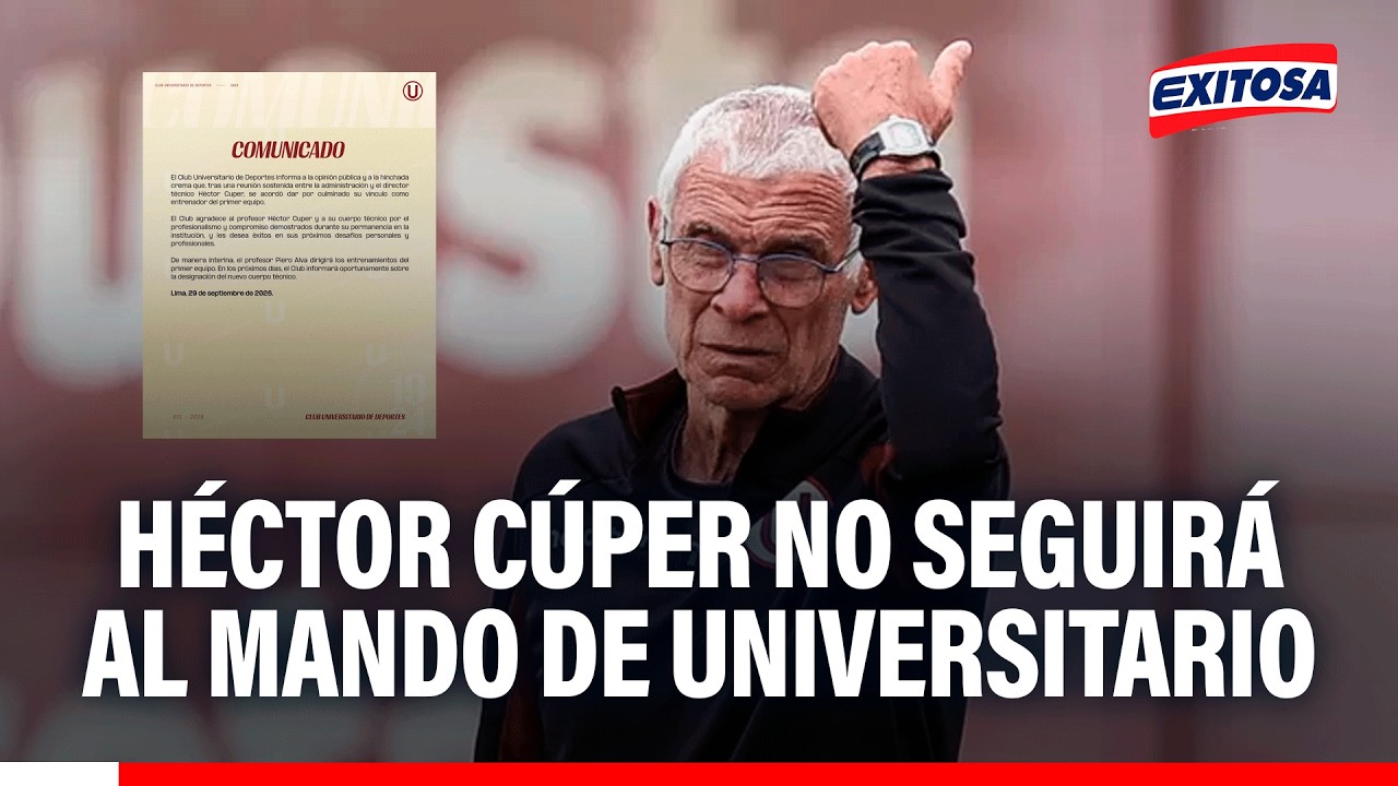 🔴🔵 Universitario a través de un comunicado confirmó que Héctor Cúper no continúa como DT