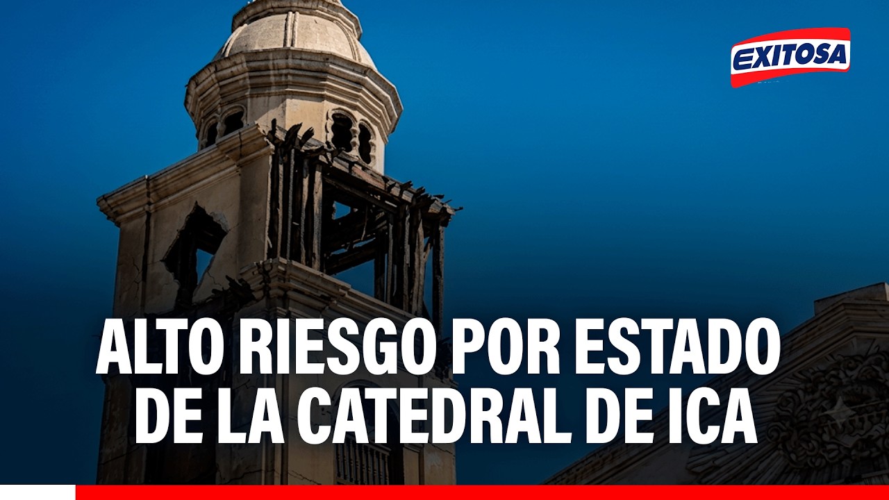 🔴🔵 Catedral de Ica en riesgo de colapsar ante un eventual sismo de gran magnitud