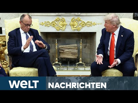 USA: Ukraine, Putin, China, Zoll-Streit mit EU - Trump empfängt Merz im Weißen Haus | WELT STREAM