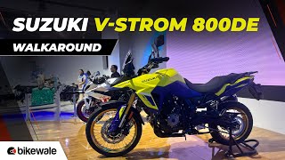 Suzuki V-Strom 800DE Walkaround & First Impressions | Bharat Mobility Expo 2024 | Bikewale