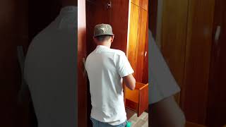 hermoso closet, en L madera Tzalam