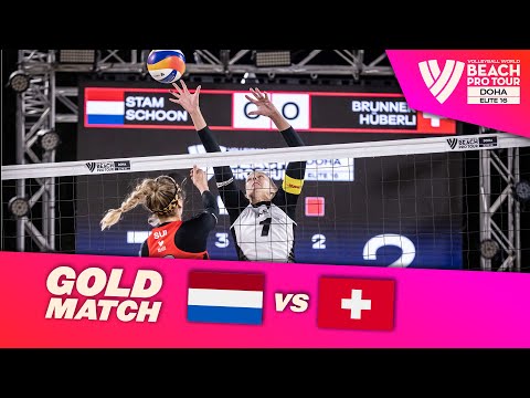 Stam/ Schoon vs. Brunner/ Hüberli - Gold Match Highlights Doha 2023 #BeachProTour