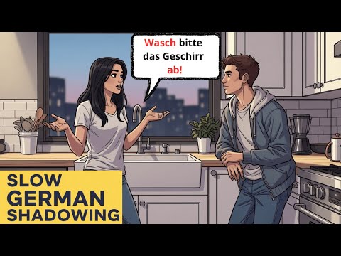German Verbs for Daily Life - Part 1 | Slow German + German Speaking Practice | Shadowing German