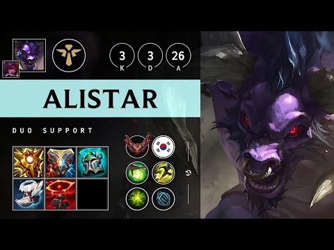 Alistar Support vs Rakan - KR Grandmaster Patch 25.19