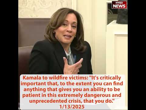 BIDEN: $770 one-time payment; Kamala to wildfire victims: ability to be patient in unprecedented