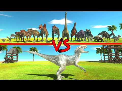 Indominus rex vs all Standard dinosaurs - Animal Revolt Battle Simulator