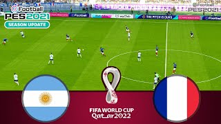 Argentina vs France LIVE | FIFA World Cup Qatar 2022 | Watch Along & PES 21 Gameplay