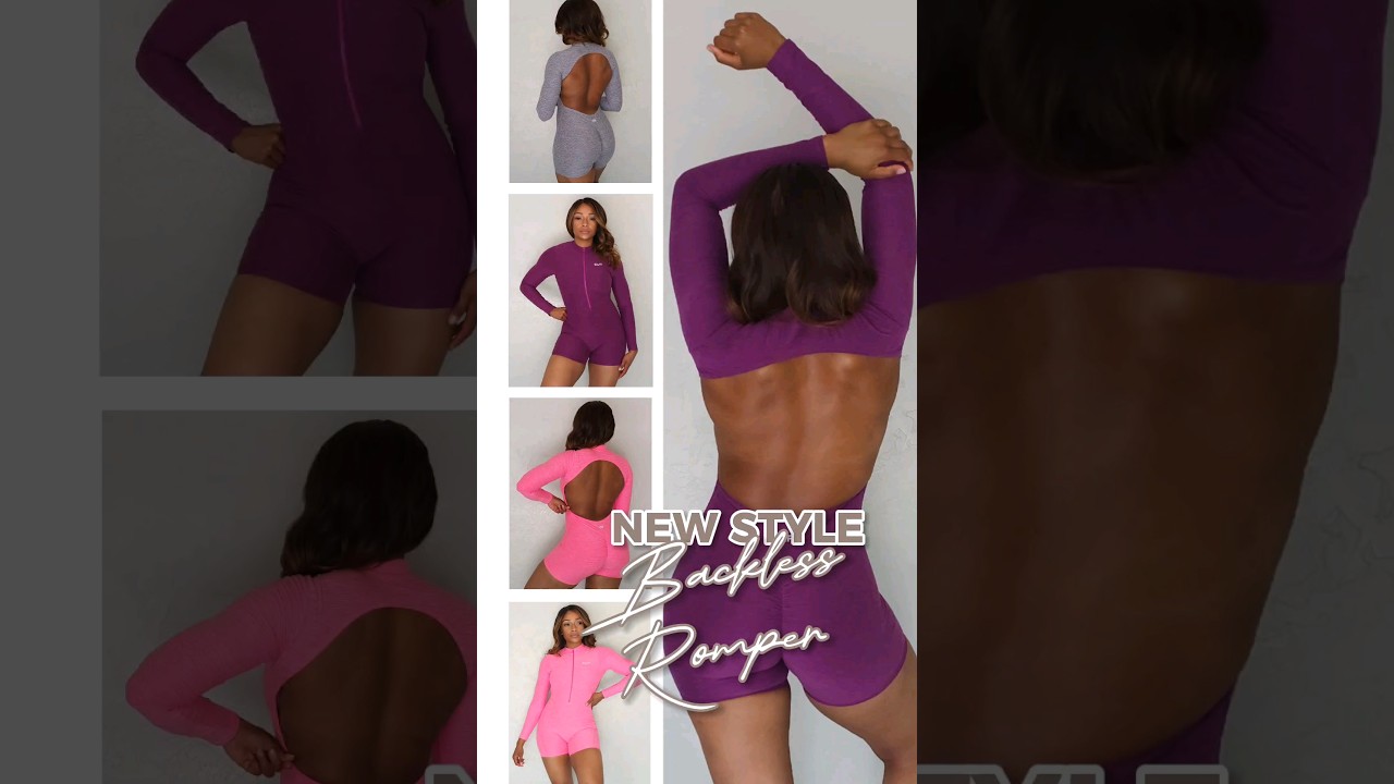 cutfitwear | The Stallion Backless Long Sleeve Romper  #cutfitwear #activewear #gymwear #fitwear