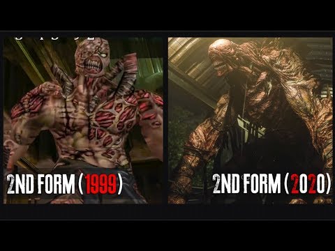 EVERY NEMESIS TRANSFORMATION/BOSS BATTLE (1999-2020) in Resident Evil and How it Ends - RE3 REMAKE