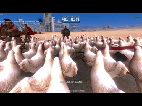 300 Spartans VS 50.000 Chickens (ACTION TEST)
