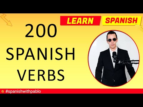 Spanish lesson: 200 Spanish Verbs English to Castilian Spanish, Most Common Verbs. #spanishwithpablo
