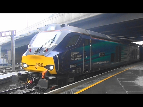 (HD) DRS 68023 + Northern Belle + DRS 68025 on 1Z50 at Paddington. 11.2.17