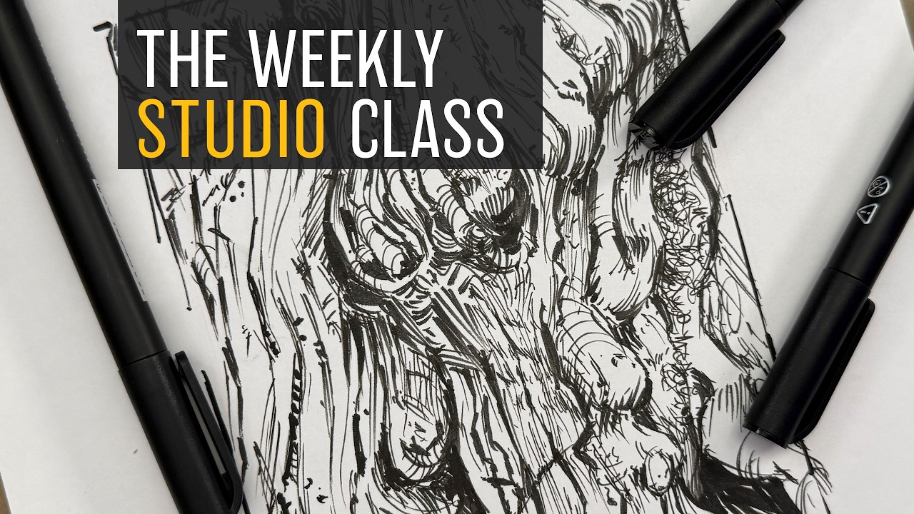 Your Weekly Studio Class: Tree Bark to Refine Mark-making