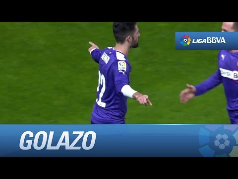 Golazo de cabeza de Álvaro (0-1) en el Málaga CF - RCD Espanyol