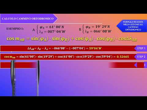 Pillole di Navigazione - Esercizi sul cammino ortodromico PT1