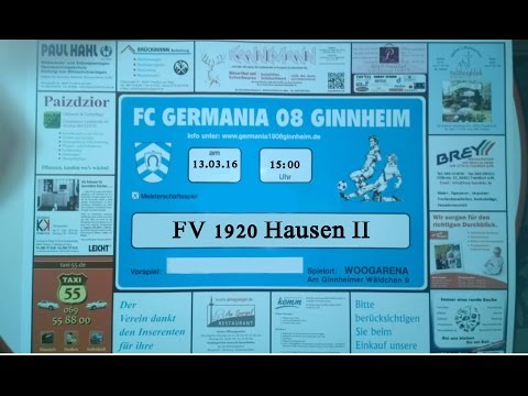 Germanen TV präsentiert: Germania 08 Ginnheim - FV 1920 Hausen II, 13.03.16 (2.Hz)