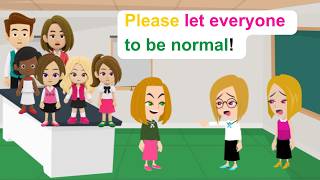 A true face of new student in Ella's school - Simple English Story - Ella English