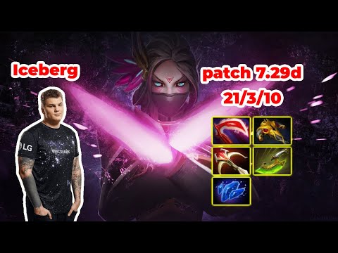 Iceberg Templar Assassin Mid - DOTA 2 7.29d - MMR rank - Dota2 Gameplay [Learn To PRO dota2]