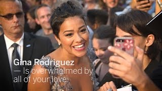 GINA RODRIGUEZ is overwhelmed by all of your love | TIFF 2016 video