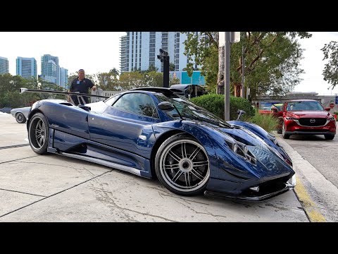 Lamborghini Centenario,Pagani ZONDA, Bugatti CHIRON, LaFerrari - Supercars on the Streets of Miami