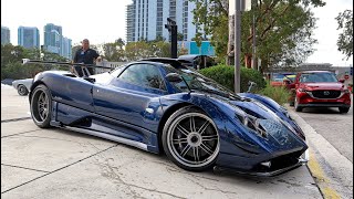 Lamborghini Centenario,Pagani ZONDA, Bugatti CHIRON, LaFerrari - Supercars on the Streets of Miami